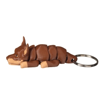 Doberman brązowy - brelok do kluczy